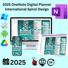 2025 OneNote Planner International Spiral Design No Hyperlinks